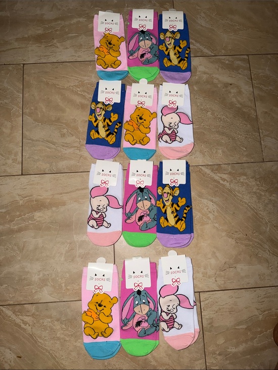 Other - 🚨🦍🌸SET OF 3 🌸🦍🚨 Cartoon Character Socks